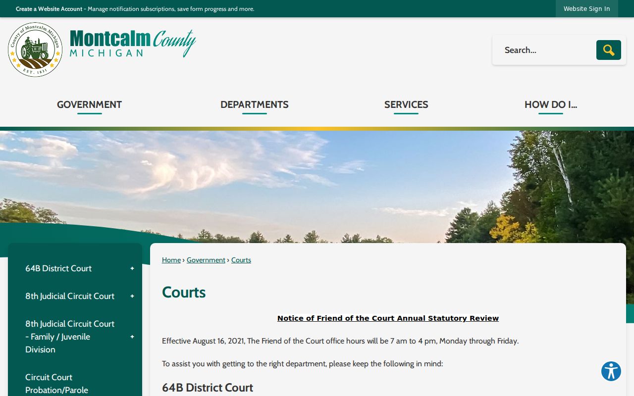 Montcalm County criminal court docket courts overview